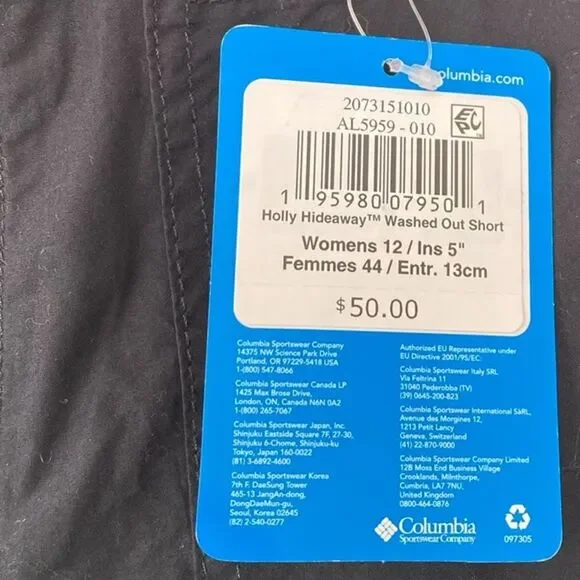 Columbia Black Cargo Shorts Lightweight Sporty Casual Vacation Outdoor Gift NWT - Picture 7 of 14